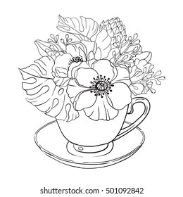 Vintage flower coloring pages images stock photos d objects vectors