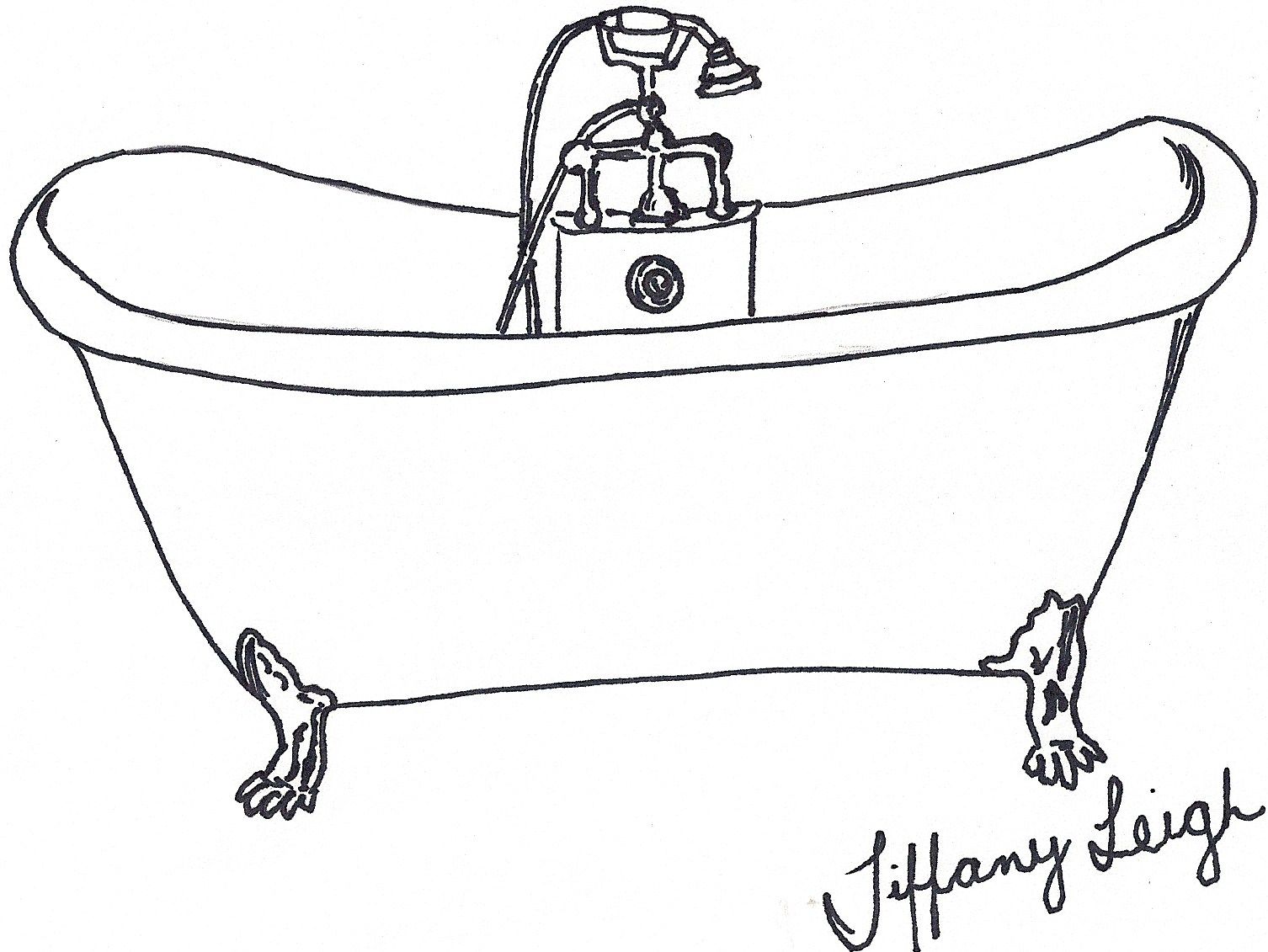 Tiffany leigh interior design dream house alphabet c bathtub illustration portfolio web design clawfoot
