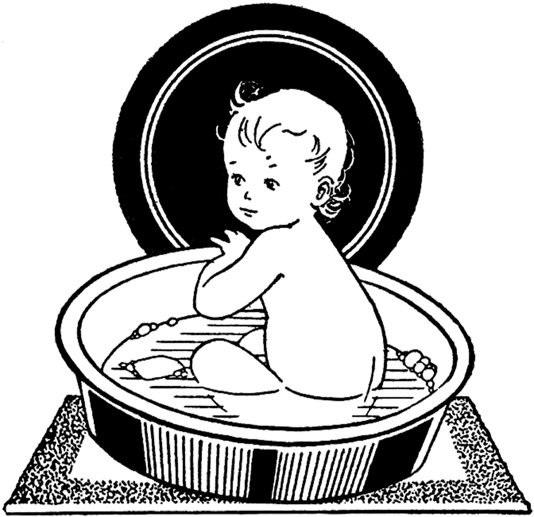 Vintage bathtub images and bath time clipart