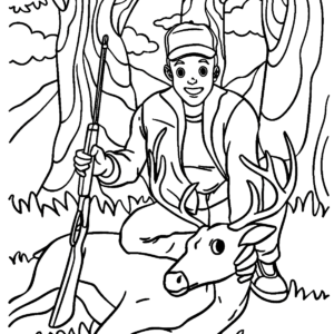 Hunting coloring pages printable for free download