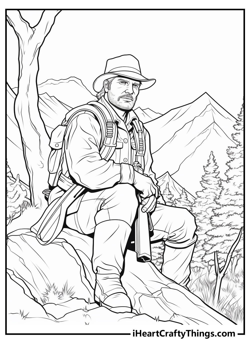 Hunting coloring pages free printables