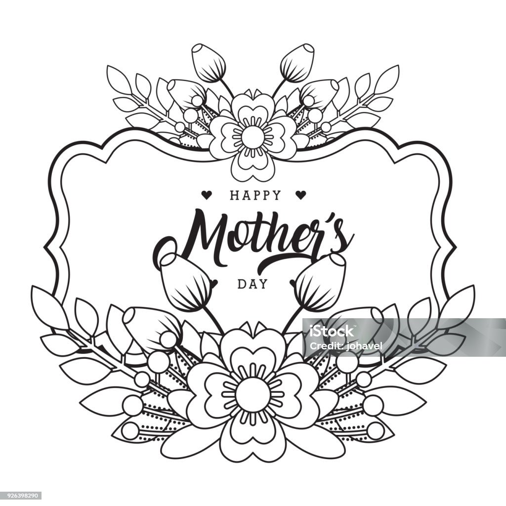 Happy mothers day card stock illustration