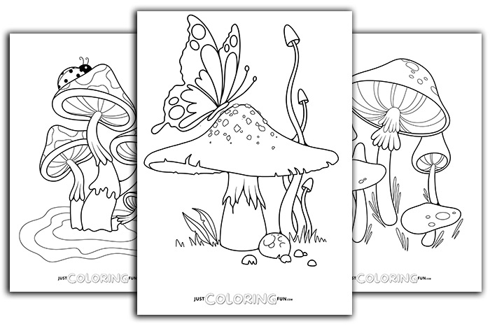 Mushroom coloring pages for kids just family fun