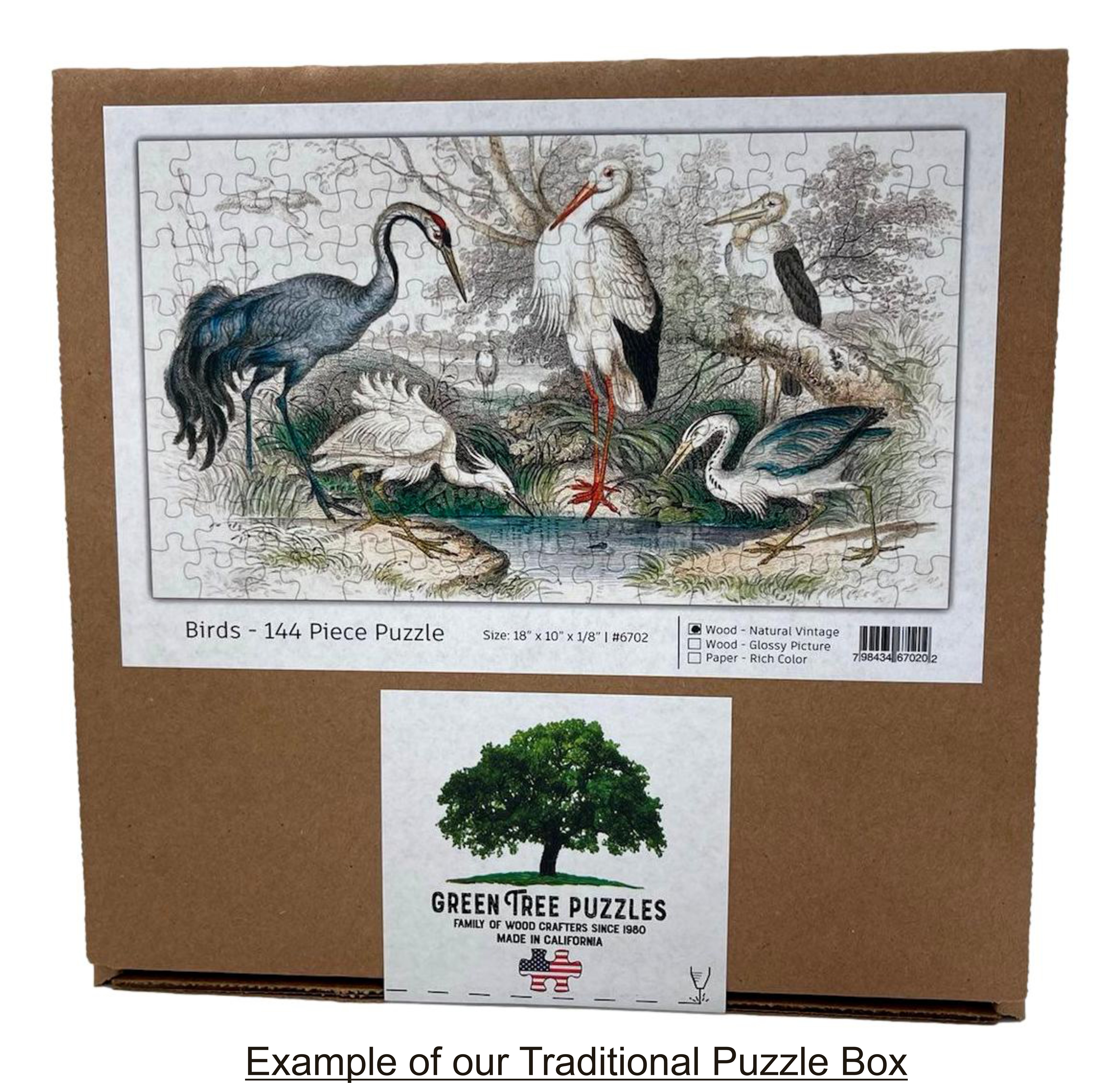 Mushroom species chart wood puzzle