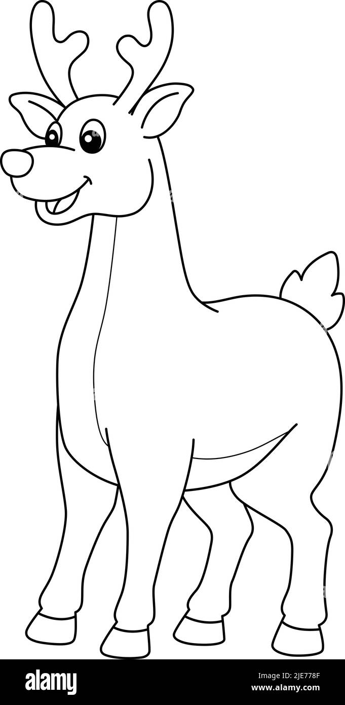 Reindeer coloring cut out stock images pictures