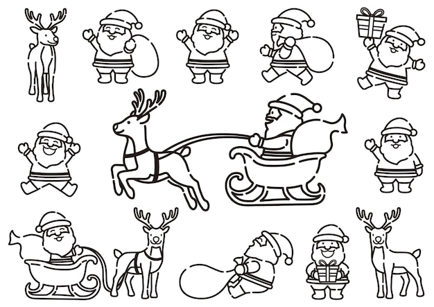Vintage santa clipart images