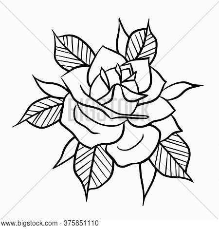 Old school rose vector photo free trial bigstock
