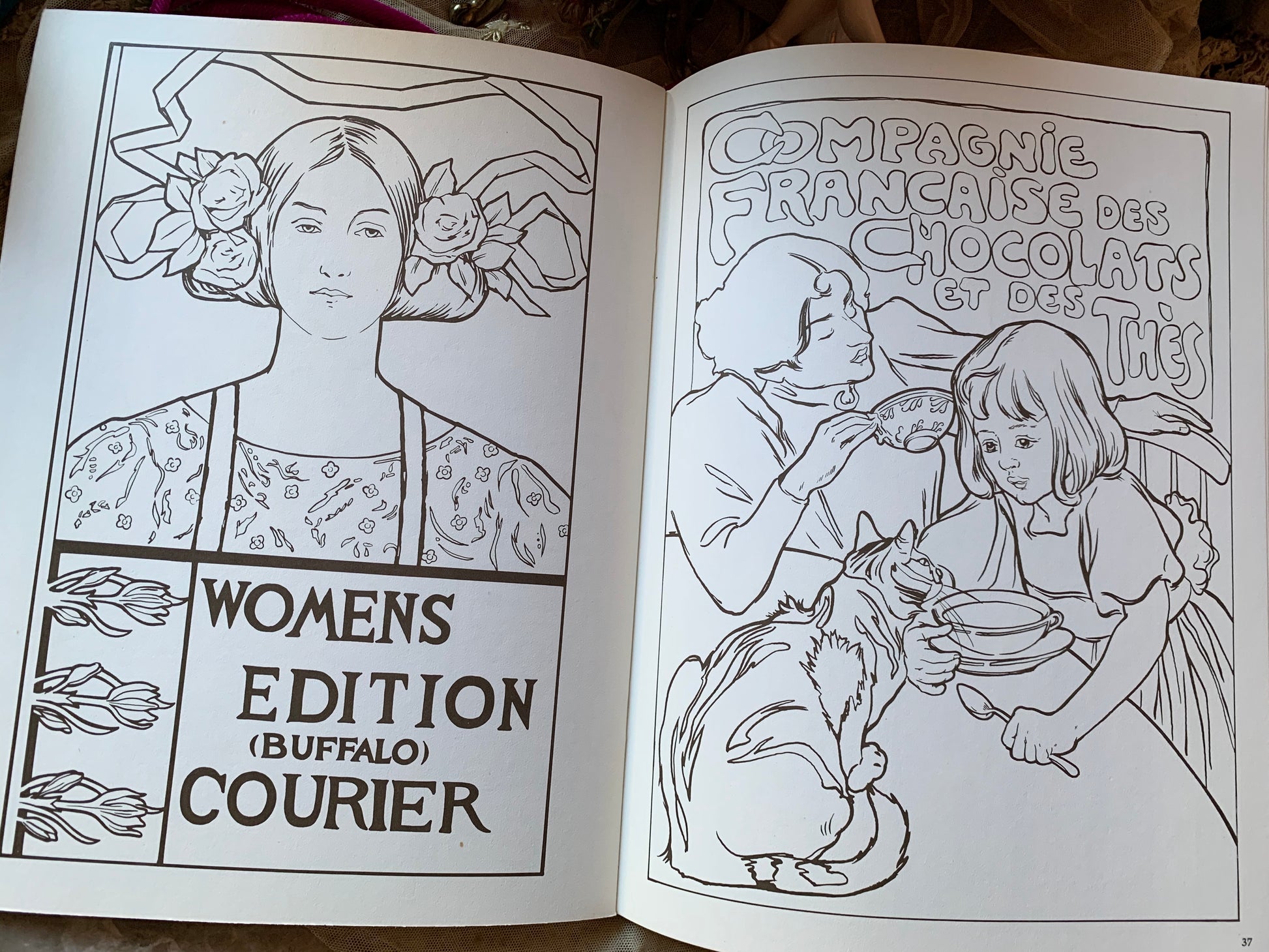 Vintage turn of the century posters coloring book â sad rosetta