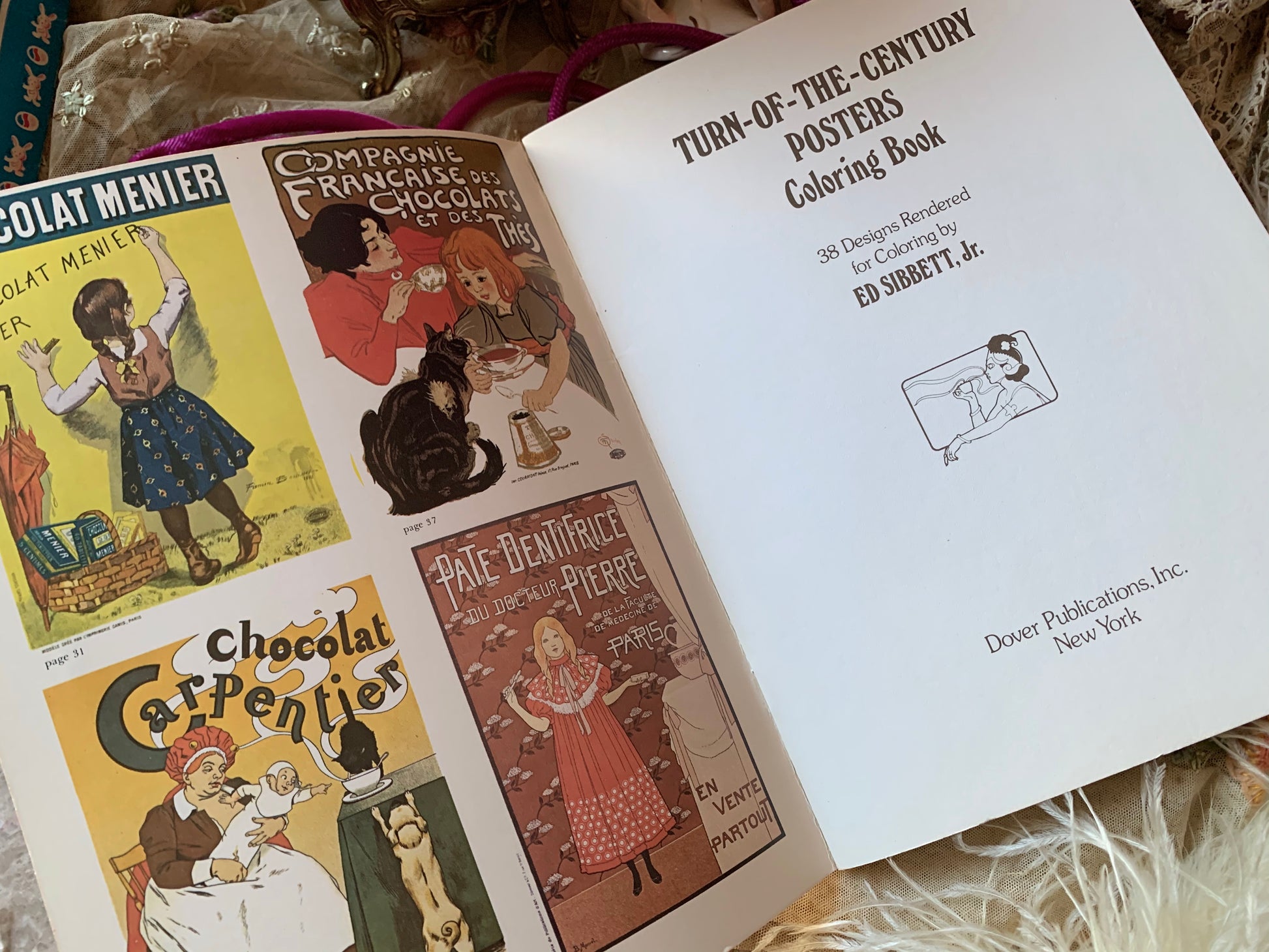 Vintage turn of the century posters coloring book â sad rosetta