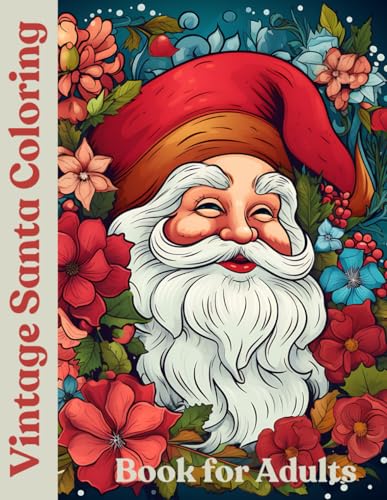 Vintage santa coloring book for adults a vintage coloring book featuring retro old time christmas santa claus designs by paperart studio