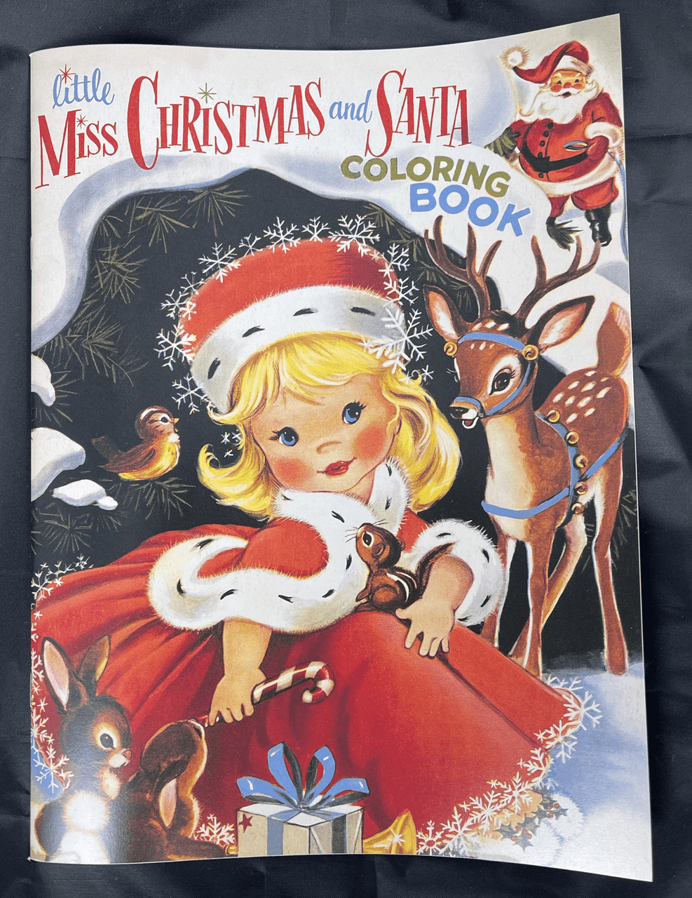 Little miss christmas and santa coloring book coloring book by gallery graphics at