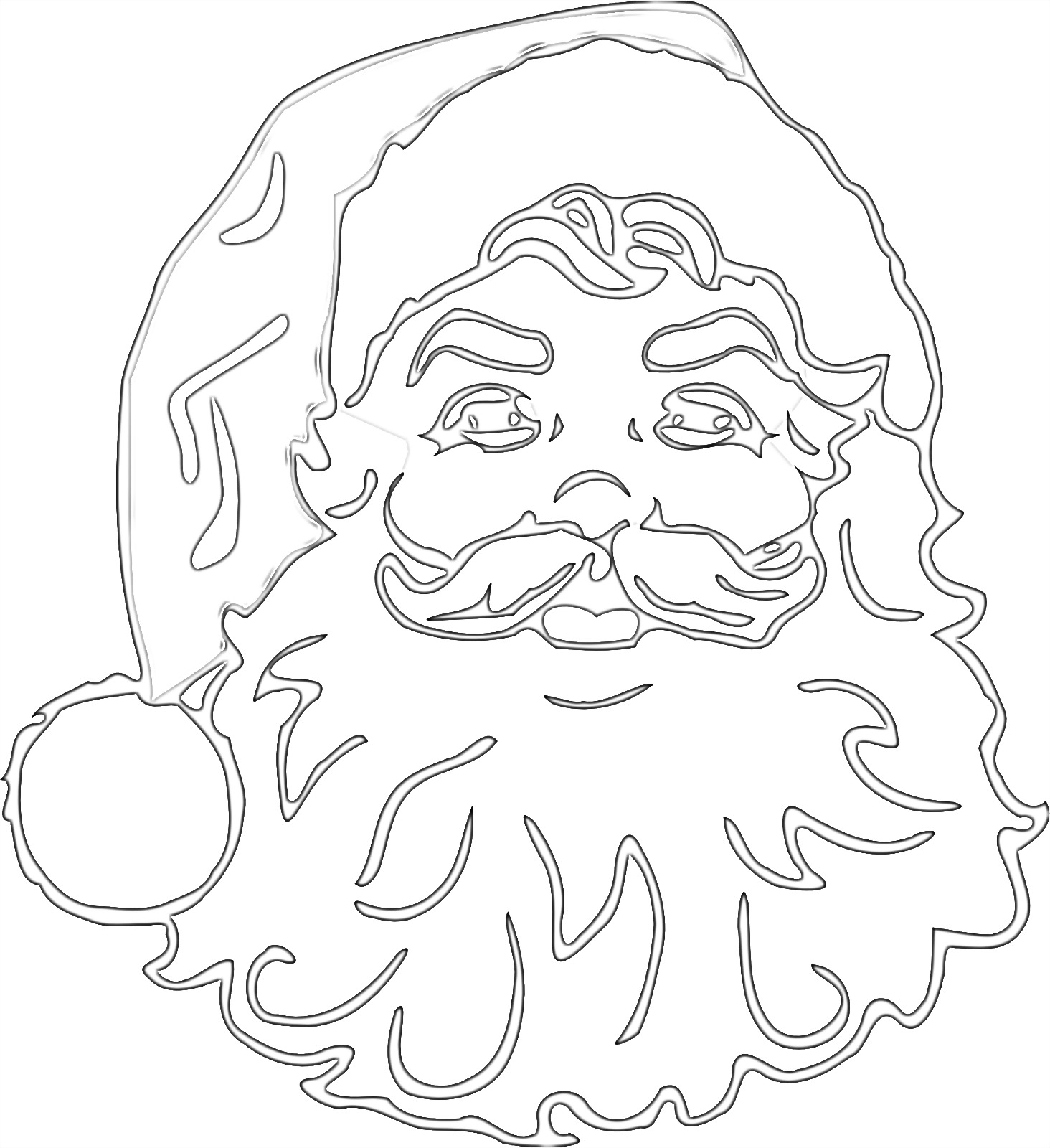 Classic santa claus coloring page