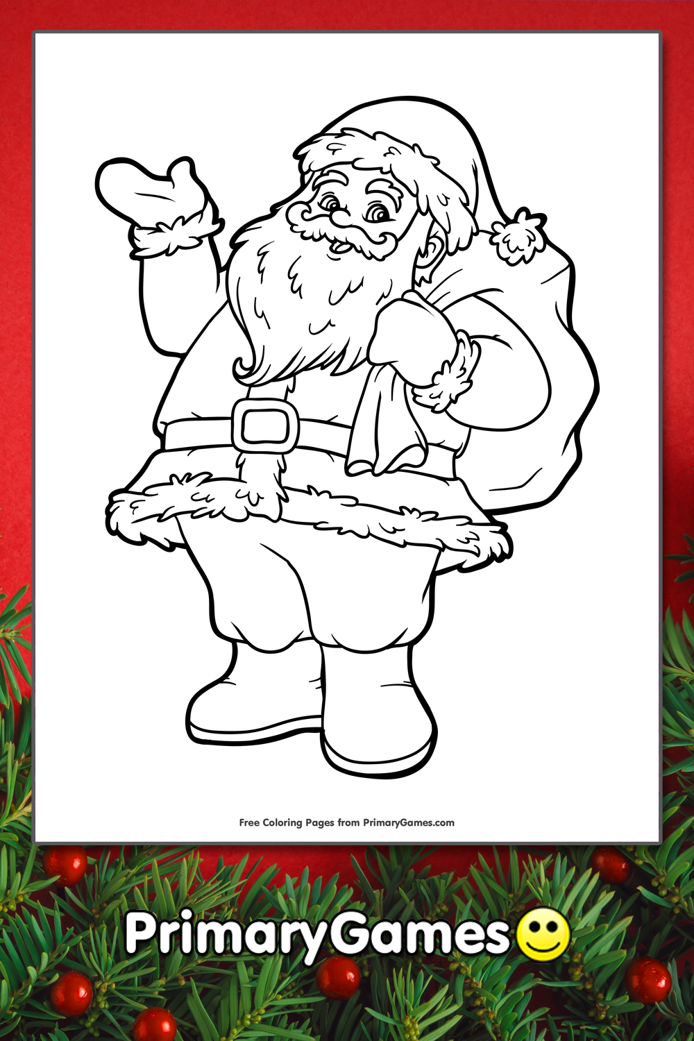 Vintage santa coloring page â free printable pdf from