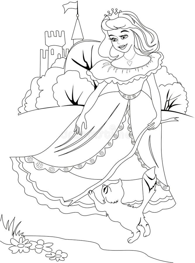 Outlined rococo lady coloring page vector illuãâãµãºãâãµãëãâãâãå stock vector