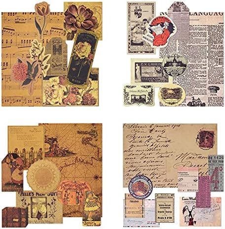 Packs vintage pattern paper set scrapbook paper decorative paper kraft paper with print single