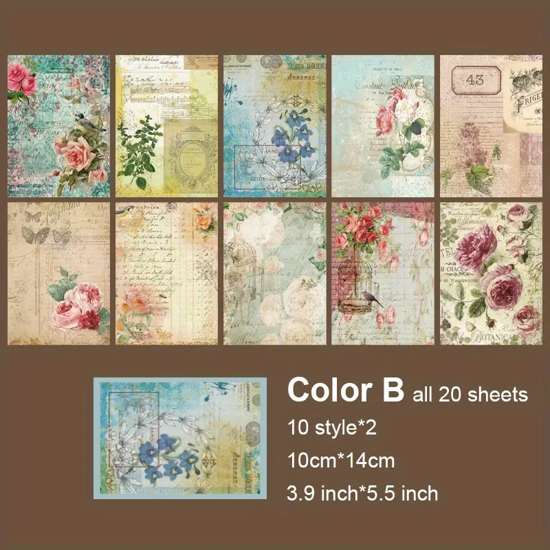 Vintage scrapbook paper frame material paper diy