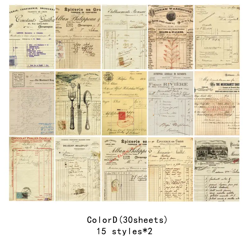 Vintage scrapbook paper large size non sticky scrapbook