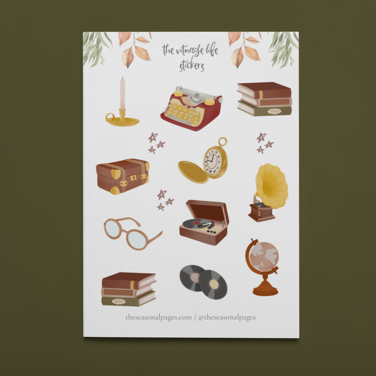 Printable the vintage life sticker set â the seasonal pages