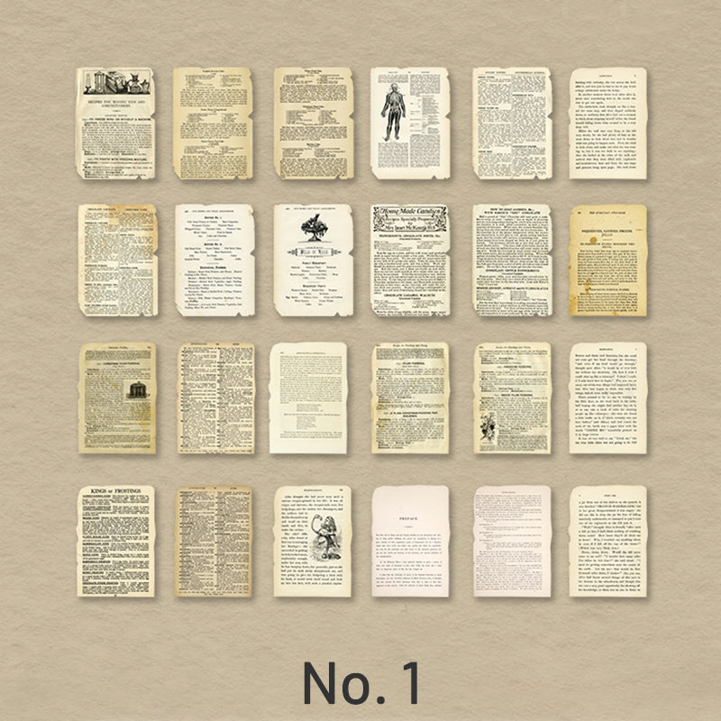 Book collection retro diy scrapbook paper pack