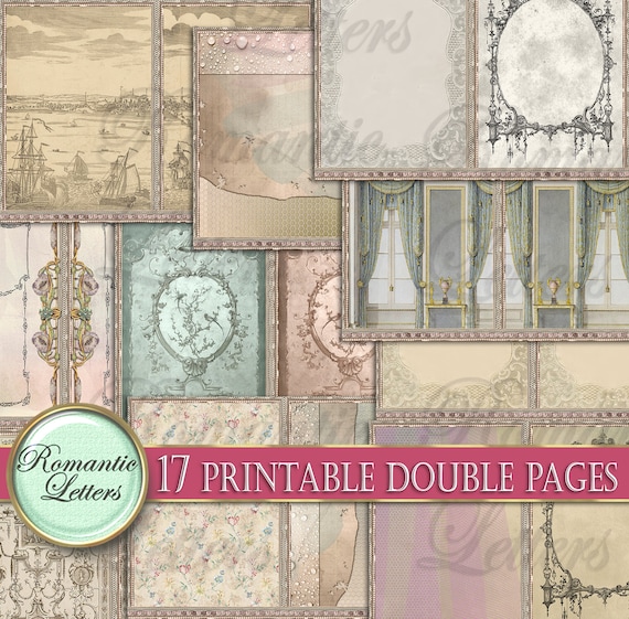 Buy printable wedding scrapbook backgrounds junk journal printable paper craft a x printable page digital pastel color vintage mini album online in india