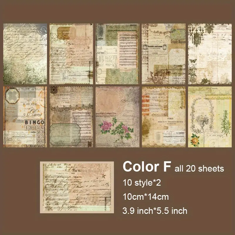 Vintage scrapbook paper frame material paper diy