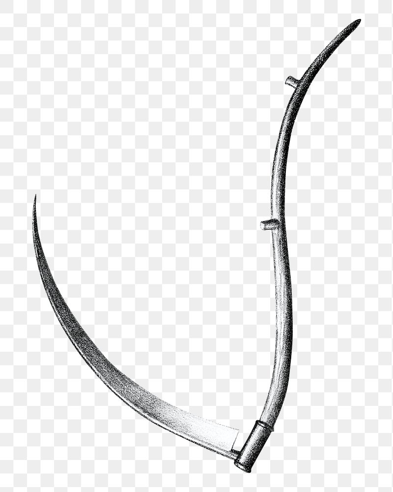 Vintage sickle weapon illustration psd premium psd illustration