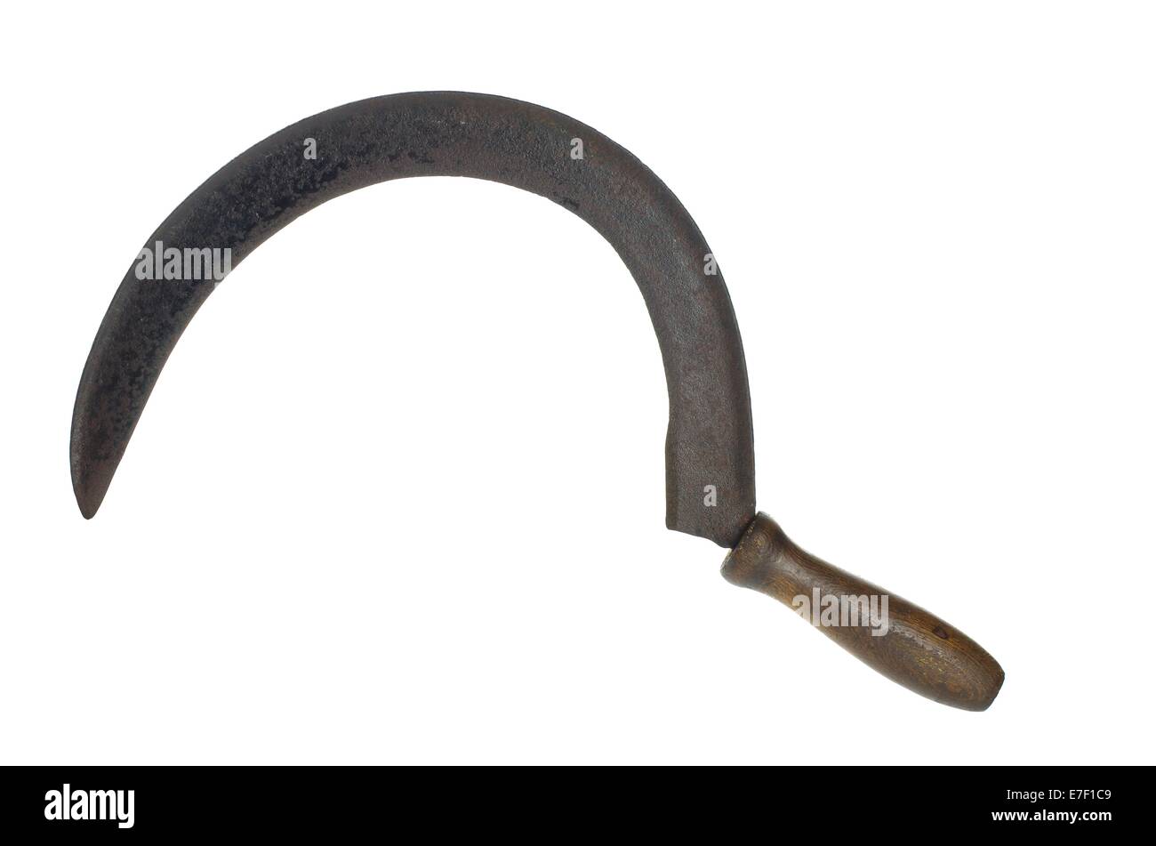 Sickle wooden isolated hi