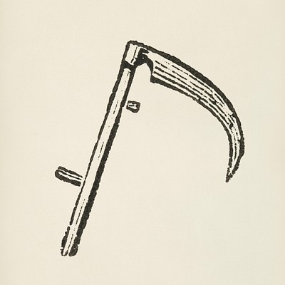 Png old sickle hand drawn free png sticker