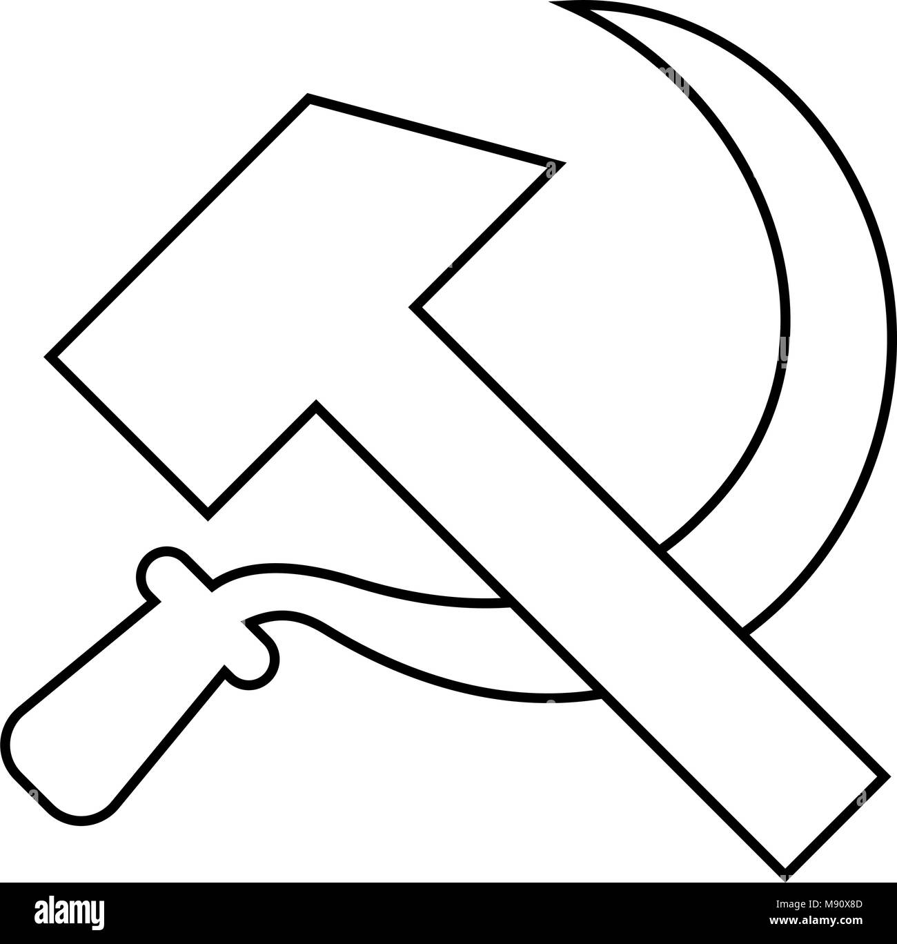 Hammer sickle stock vector images