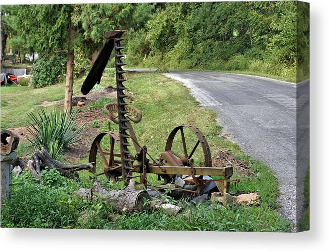 Antique sickle bar mower canvas print canvas art by john trommer