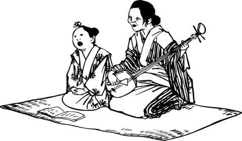 Vintage japanese singers coloring page free printable coloring pages