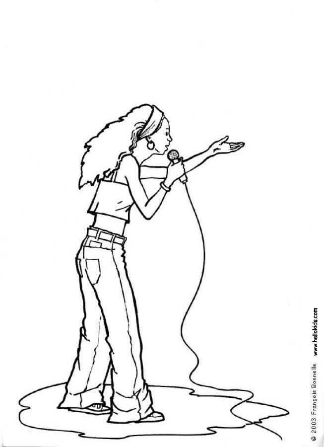 Pop singer coloring page amazing way for kids to discover job more original content on hellokidscâ star coloring pages coloring pages princess coloring pages