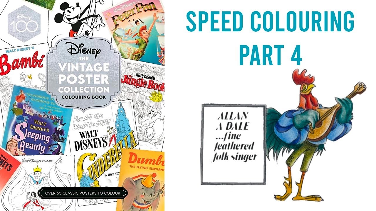 Robin hood speed colouring part disney vintage poster collection