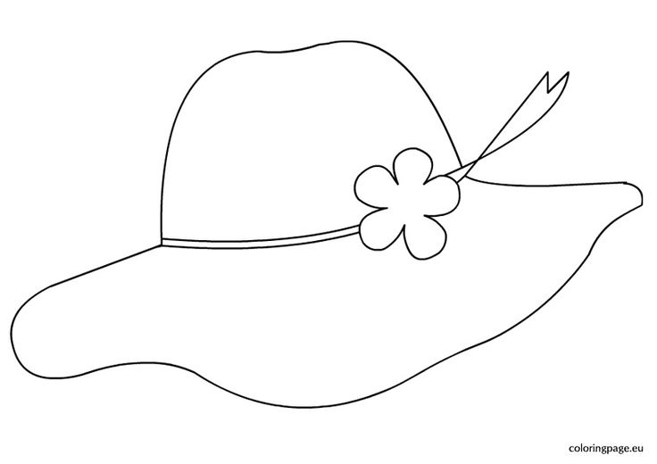 Sun hat coloring page coloring pages hat template applique patterns
