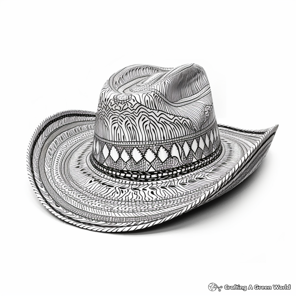 Cowboy hat coloring pages