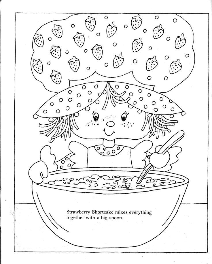 Vintage strawberry shortcake coloring pages