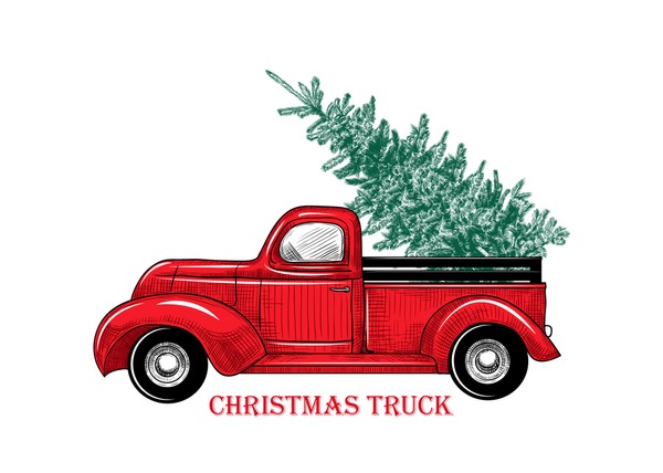 Thousand christmas old truck royalty