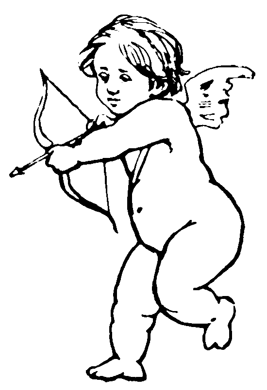 Free vintage clip art images valentines day cherubs