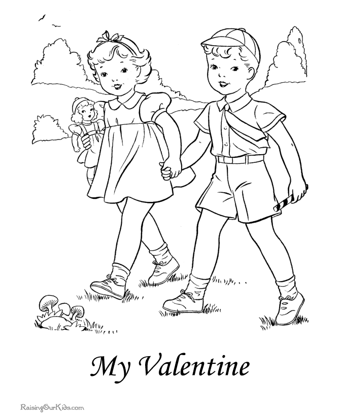 Valentines day coloring pages