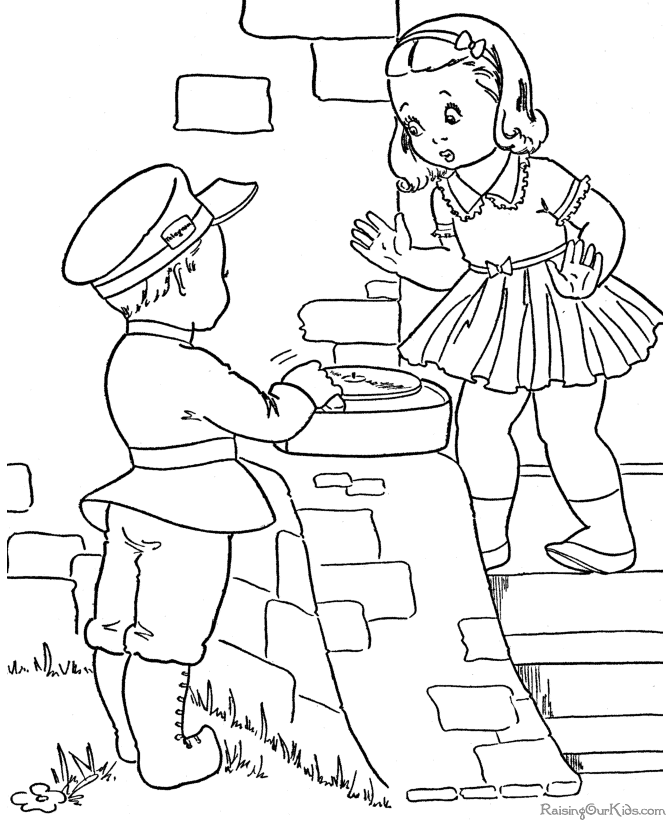 Valentine day coloring pages