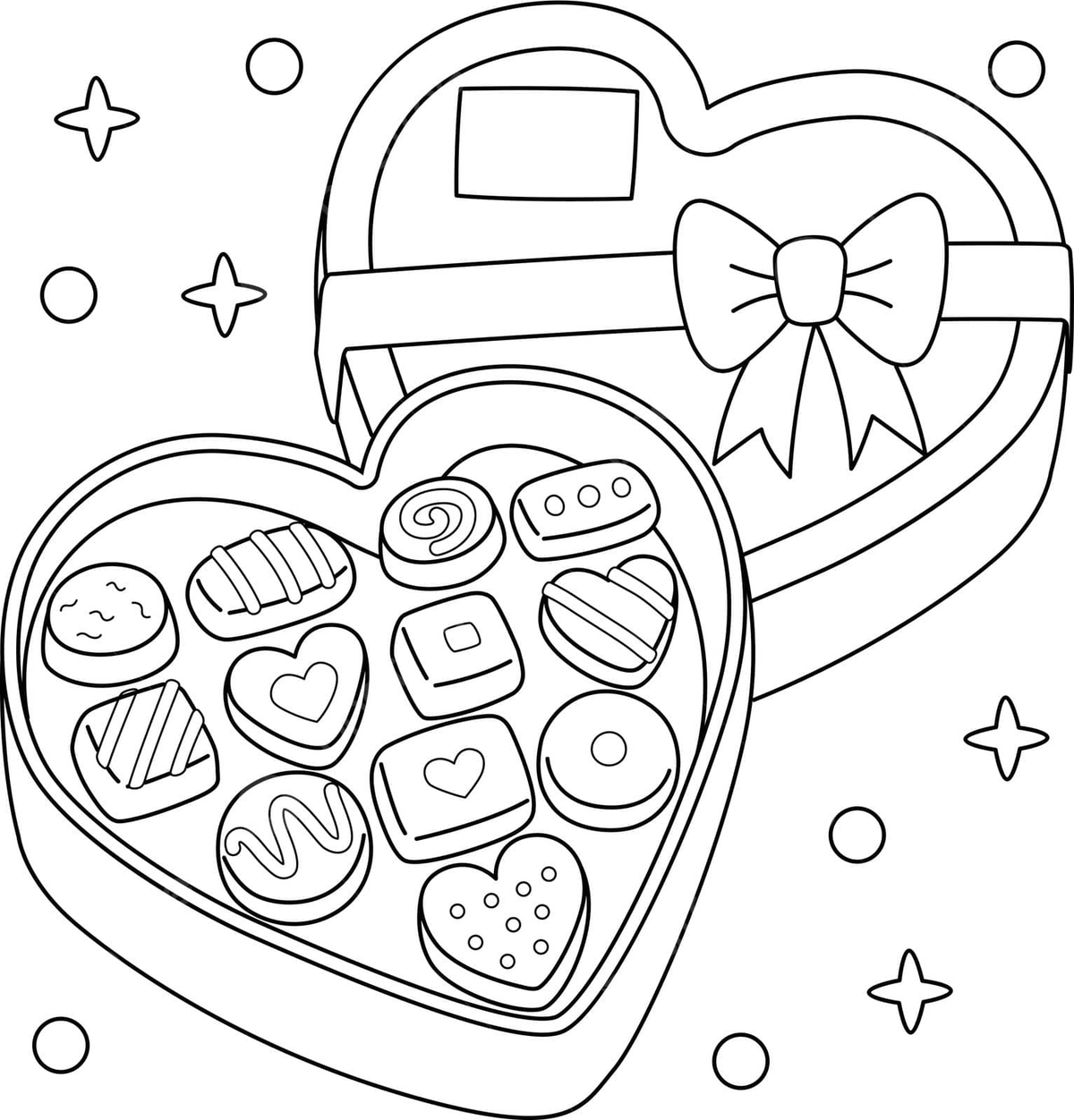 Valentines day chocolate heart coloring beautiful colouring book outline vector heart drawing book drawing valentine drawing png and vector with transparent background for free download