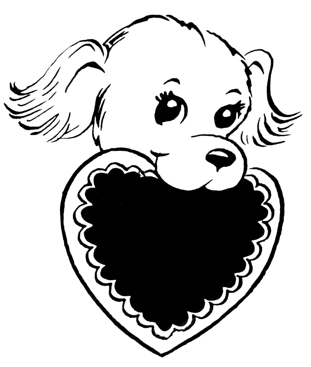 Cute vintage valentines animals