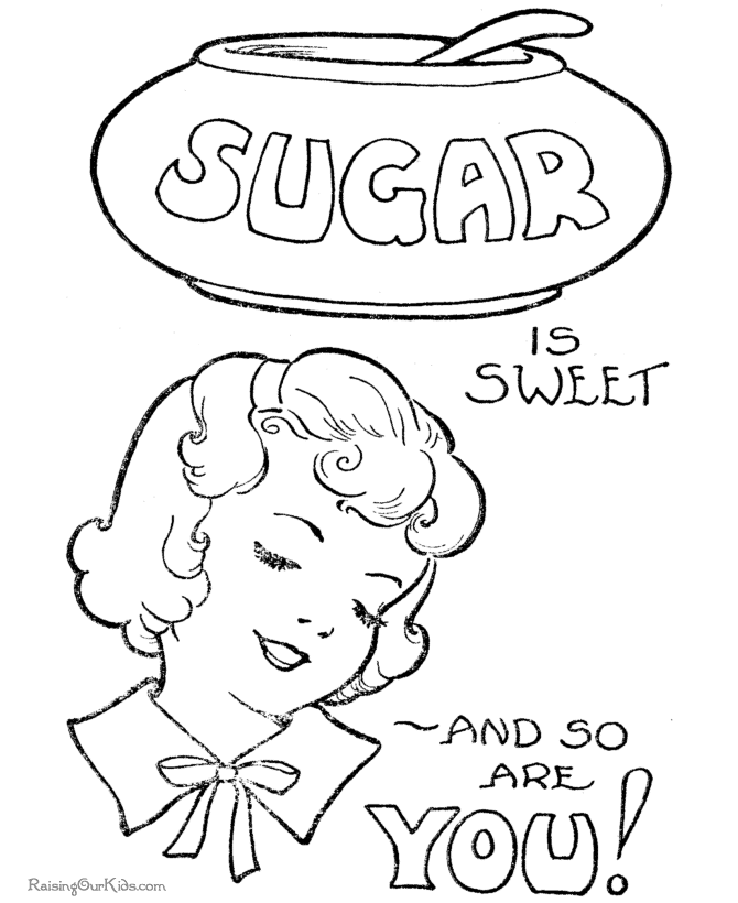 Vintage valentines day coloring pages
