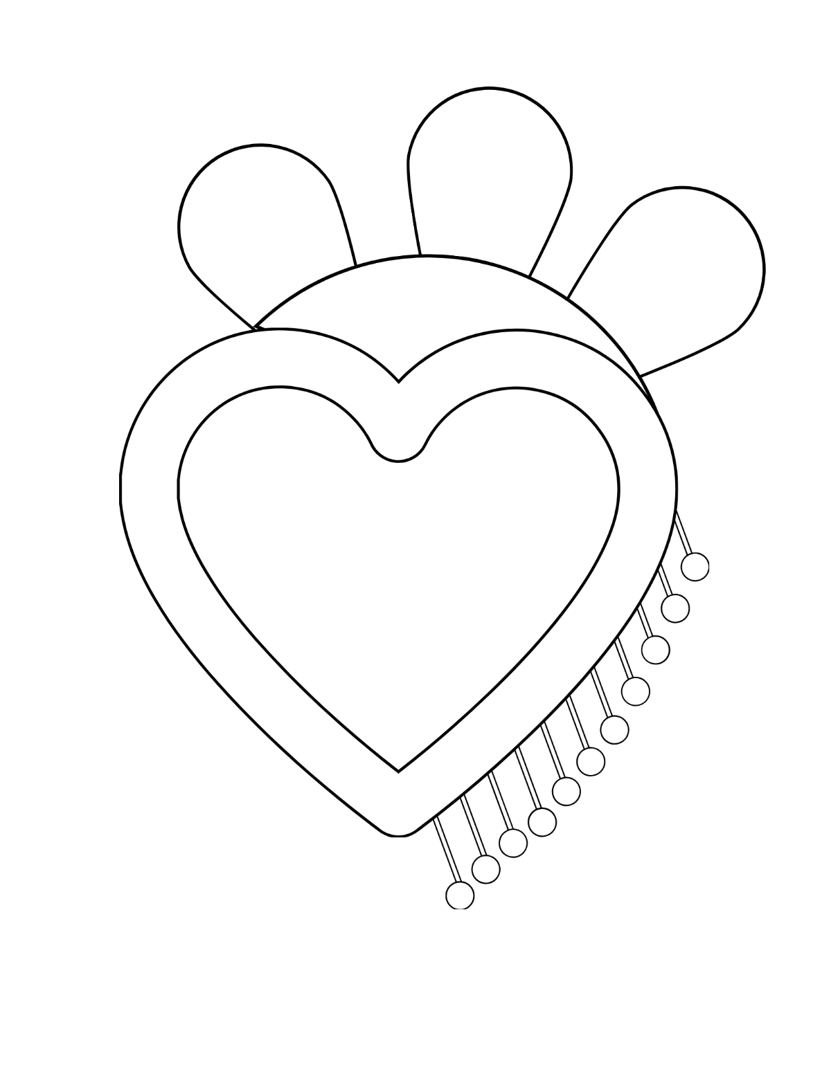 Free heart coloring page s examples