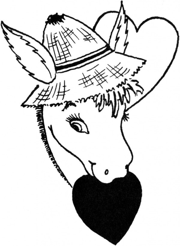 Freebie donkey valentine digi â