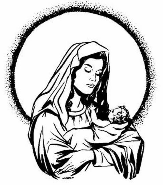 The assumption of blessed virgin mary glorious mysteries of the rosary coloring pages