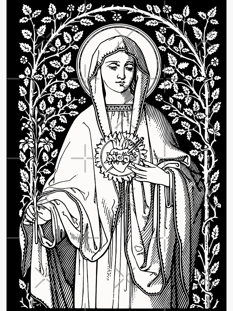 Vintage virgin mary catholic spiral notebook for sale by beltschazar