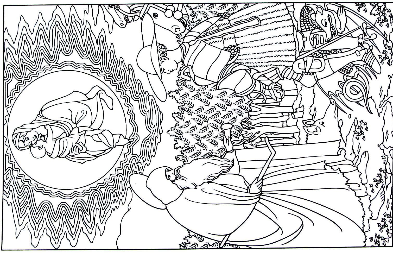 The virgin and child with saints george and anthony abbott renaissance painting by pisanello printâ printable coloring book renaissance paintings coloring books