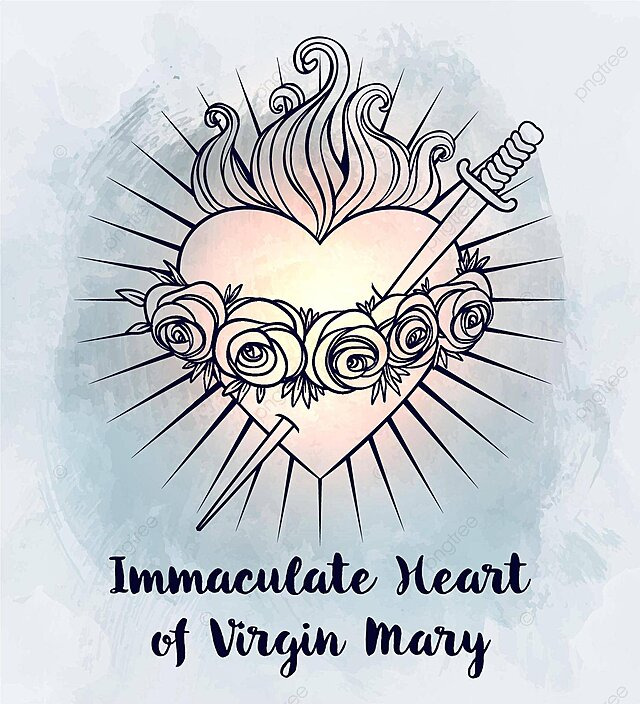 Vector illustration of sacred heart in vintage style for coloring book vector vintage rose coloring png and vector with transparent background for free download