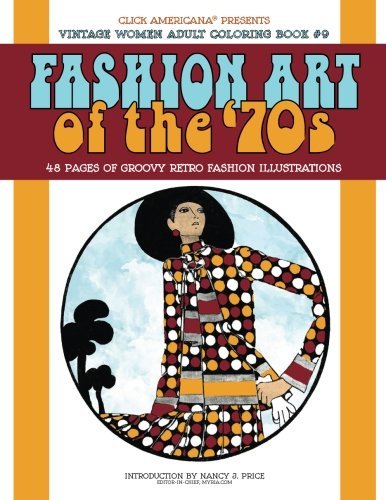 Vintage women adult coloring book fashion art of the s by nancy j price